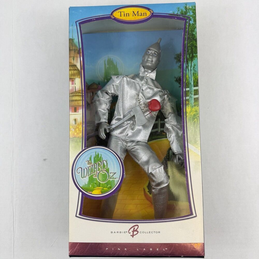 NEW MATTEL PINK LABEL WIZARD OF OZ "TIN MAN" BARBIE COLLECTOR DOLL WITH COA